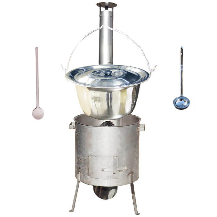 Nerezový kotlík 15 L (1,2 mm) INOX, zosilnená vysoká nerezová kotlina 36 cm KOMFORT