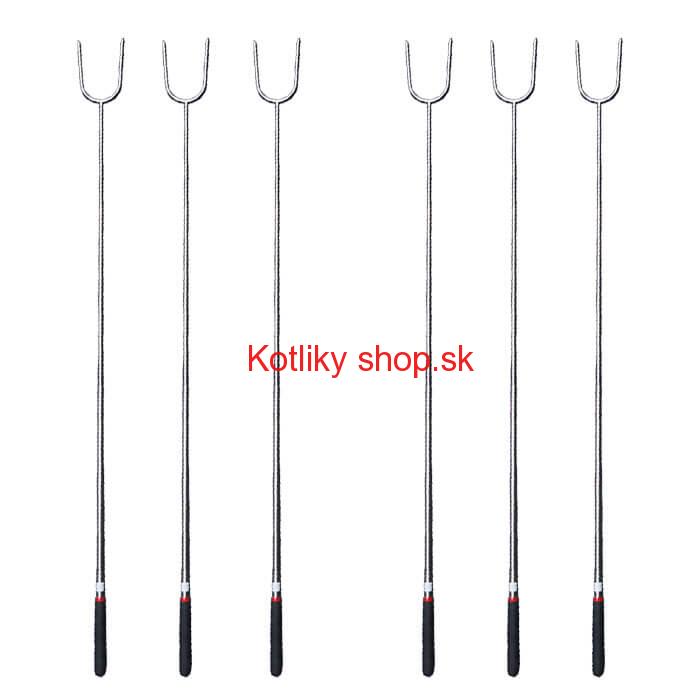 Vidličky na opekanie 24,5 cm - 84,5 cm – teleskopické 6 ks