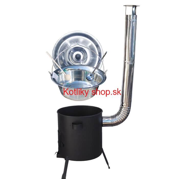 Antikorový kotlík 20 L (1,2 mm) + žiaruvzdorná kotlina (1 mm) 42 PLUS 600