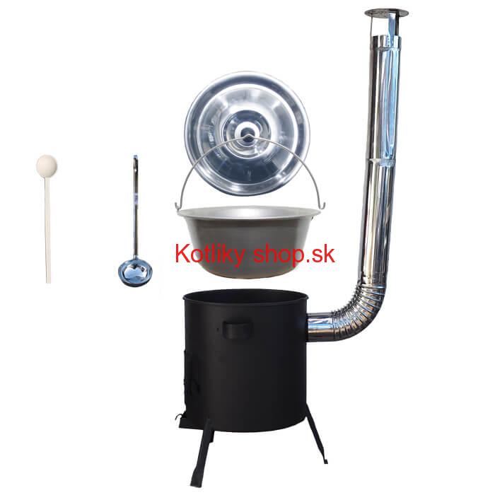 Železný kotlík 20 L (0,75 mm) + žiaruvzdorná kotlina (1 mm) 42 PLUS 600