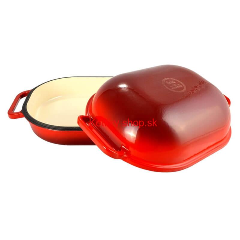 Liatinový pekáč so smaltovanou úpravou 33 x 27 cm RED