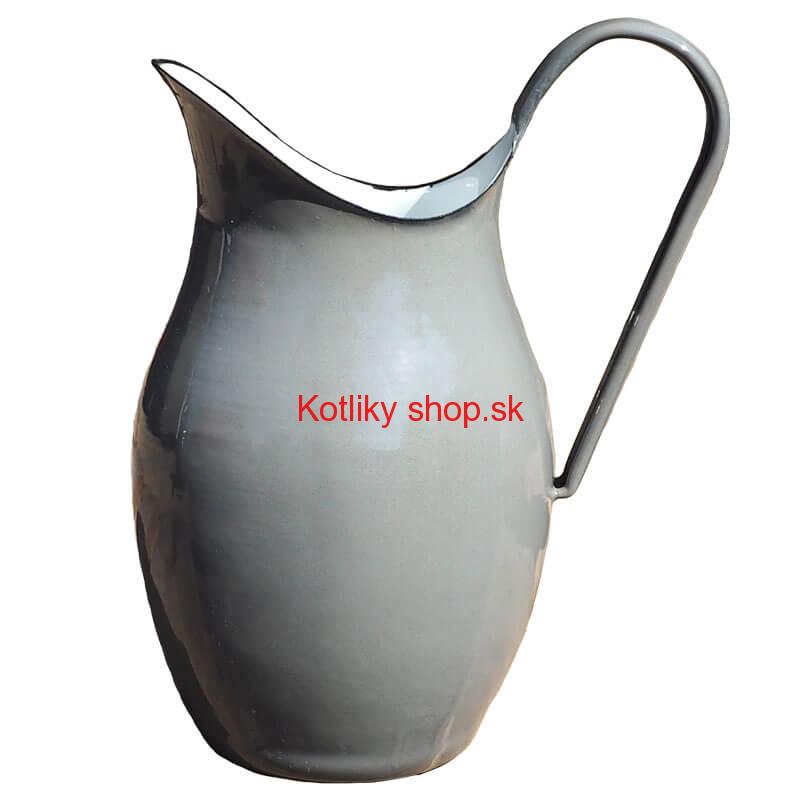 Smaltovaná krhla 2 L ŠEDÁ
