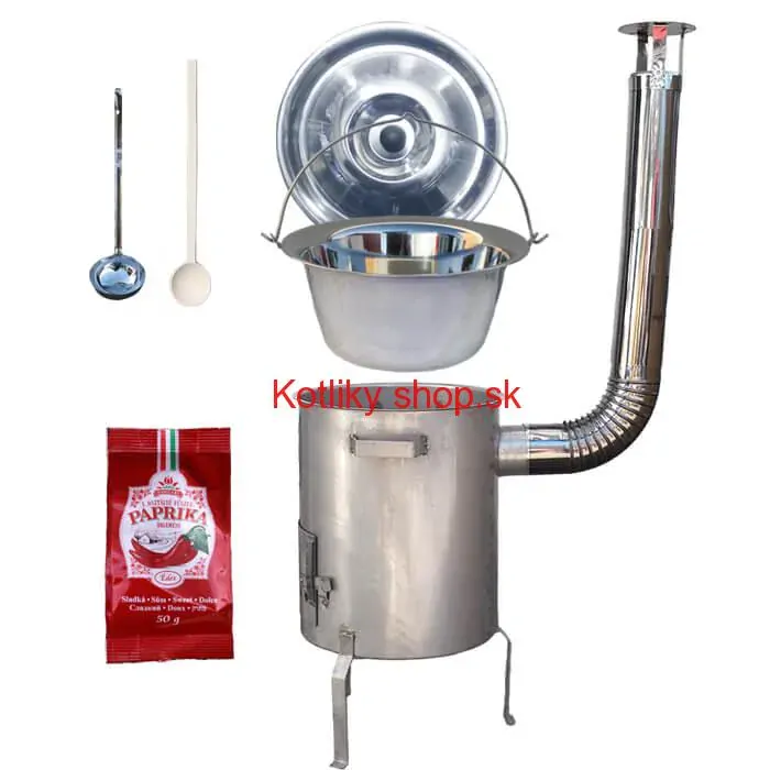 Nerezový kotlík 20 L (1,2 mm) INOX + nerezová kotlina (1,5 mm) 42 cm STRONG EXCLUSIVE