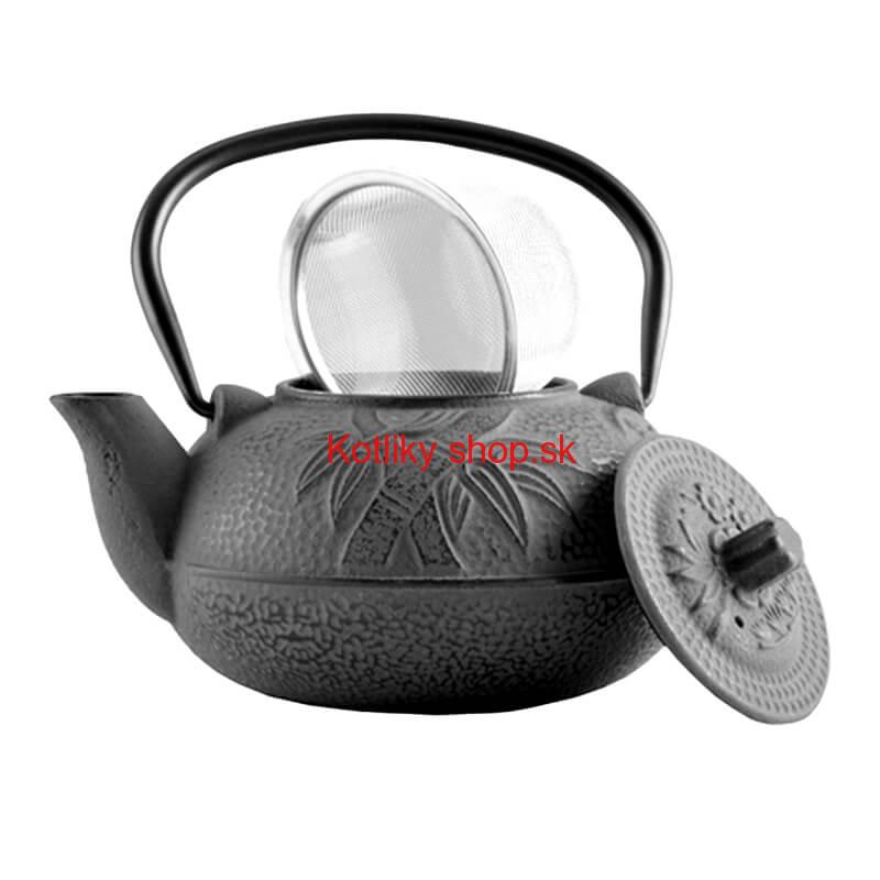 Liatinový čajník 600 ml šedý
