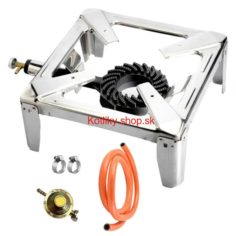 Plynový horák - varič 3,5 kW PB INOX + pripojovacie príslušenstvo