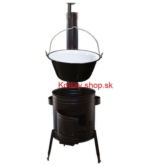 Smaltovaný kotlík 20 L (1,2 mm) + kovová kotlina 42 CLASSIC (KOV) Easy party