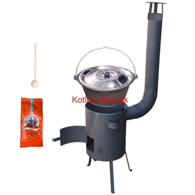 Liatinový kotlík 16 L + žiaruvzdorná kotlina 36 PLUS 600 4 MM