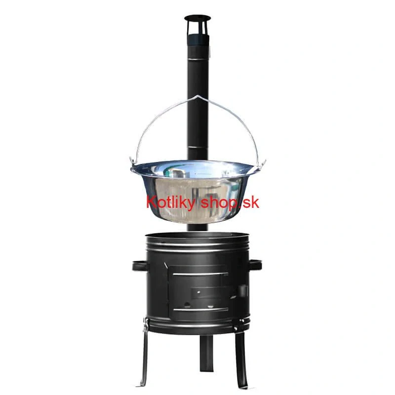 Nerezový kotlík 22 L + kovová kotlina 42 (KOV) + demontovateľné nožičky