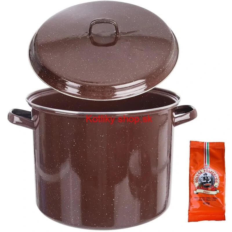 Hrniec hrubostenný smaltovaný + pokrievka 20 l FALCO + korenie na guláš - sladké 100 g