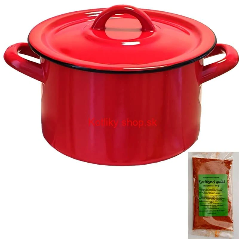 Smaltovaný hrniec s pokrievkou COMBI 4,5 l + korenie na kotlíkový guláš 50 g