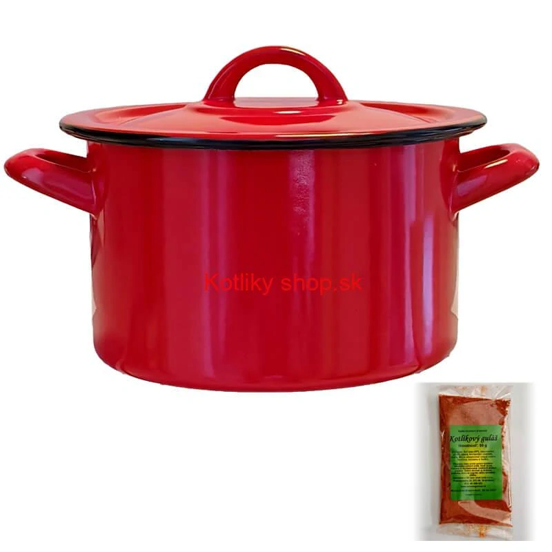 Smaltovaný hrniec s pokrievkou COMBI 9,5 l + korenie na kotlíkový guláš 50 g