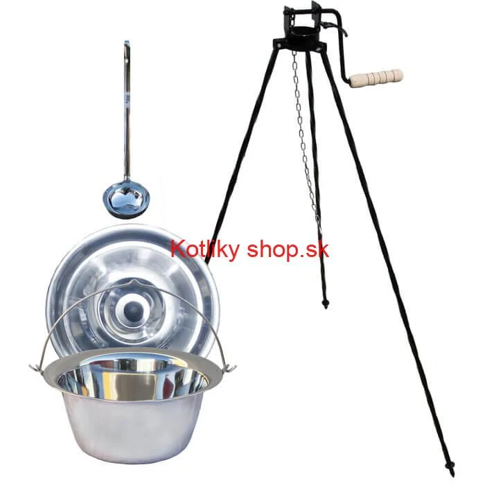 Antikorový kotlík 8 L + stojan s kladkou VAR