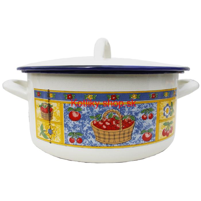 Smaltovaný kastról 14 cm (čerešne)