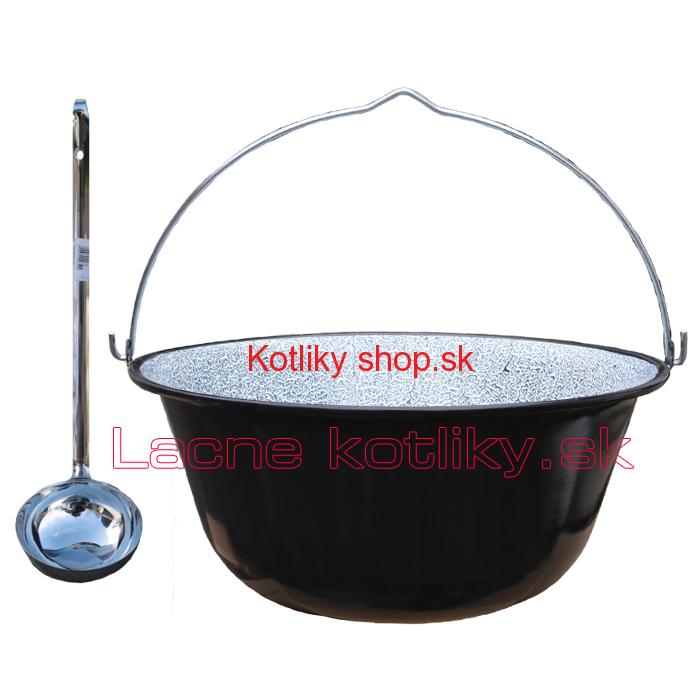 Smaltovaný kotlík 22 L + antikórová naberačka