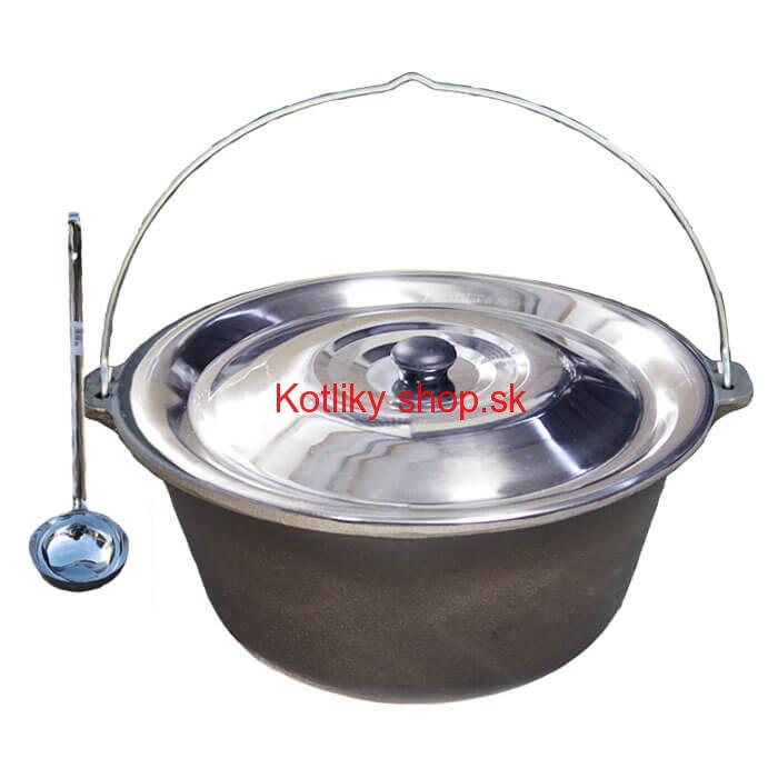 Liatinový kotlík 22 L + antikorová pokrievka