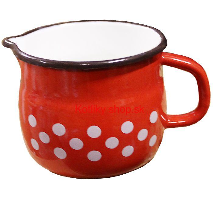 Smaltovaný hrnček s výlevkou 1 L