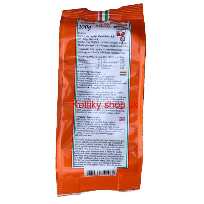 Paprikové korenie na guláš - štiplavé 100 g