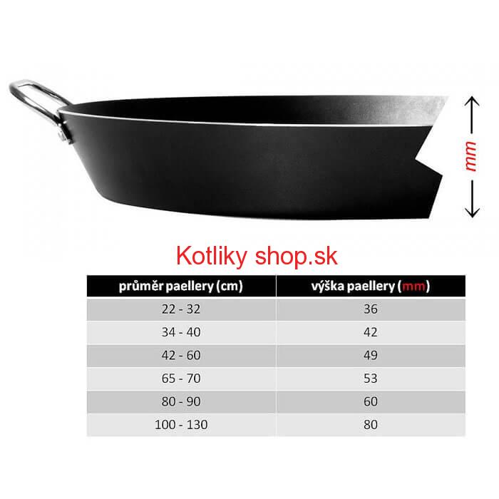 Grilovacia panvica Paella VACA SMALT 55 cm