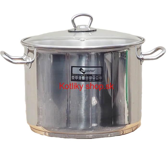 Nerezový hrniec 11 L + sklenená pokrievka