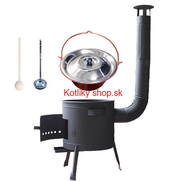 Kotlíkový gulášový set 36 PLUS 600 + medený kotlík 14 L (1,2 mm)