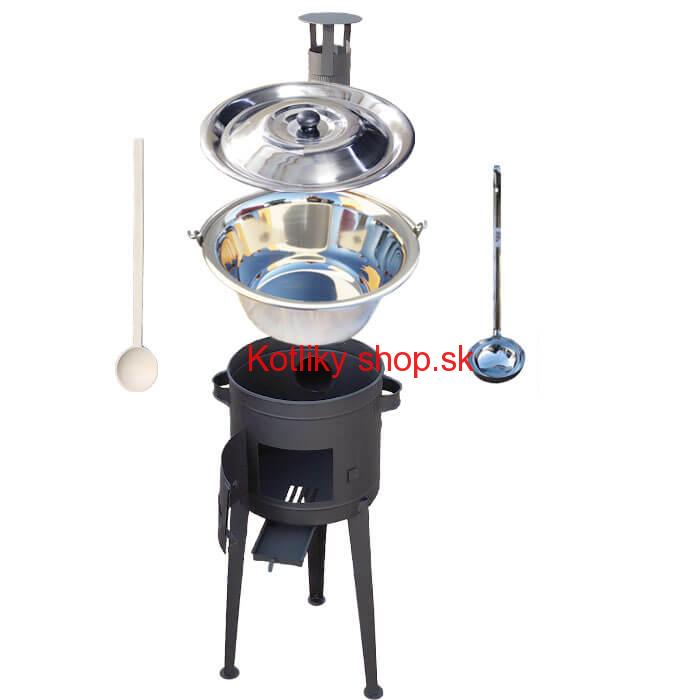 Nerezový kotlík 30 L (1,2 mm) + vysoká kotlina 45 cm PLUS 600