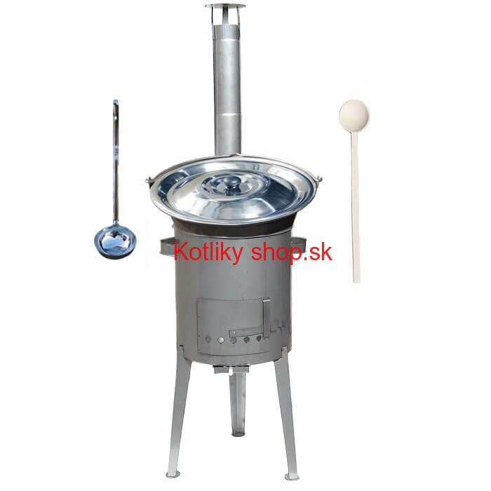 Nerezový kotlík 15 L (1,5 mm) + nerezová kotlina 36 cm LUXUS