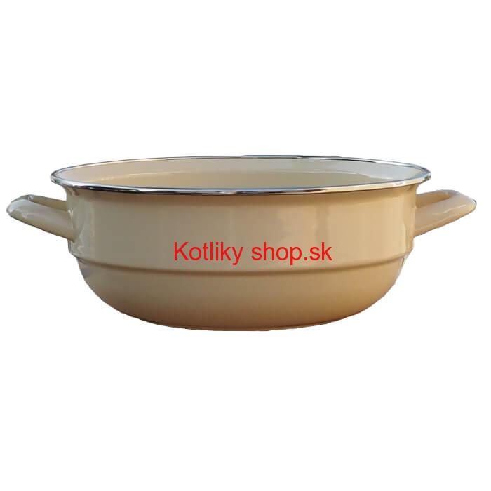 Smaltovaná misa 32 cm bežová