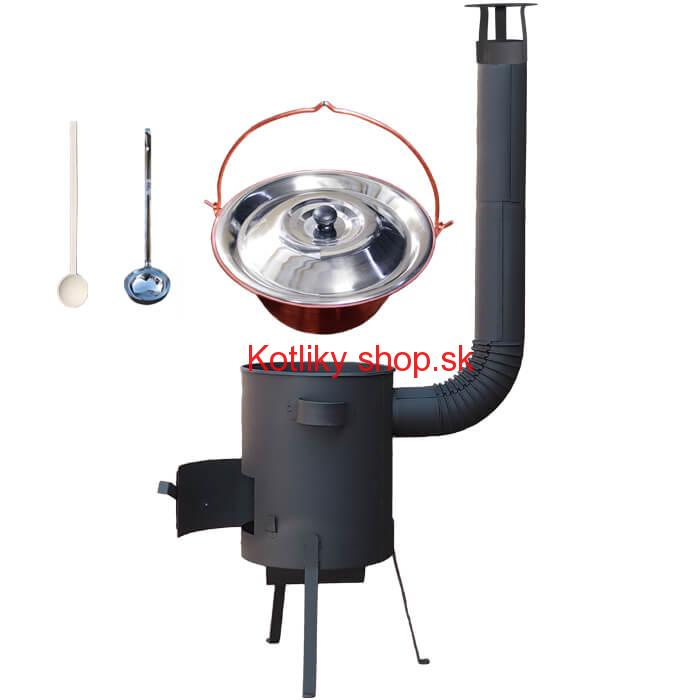 Medený kotlík 20 L (1,2 mm) + žiaruvzdorná kotlina 42 PLUS 600 4 MM