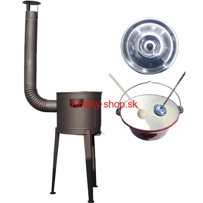 Liatinový kotlík so smaltovanou úpravou 16 L + vysoká kotlina 36 PLUS 600