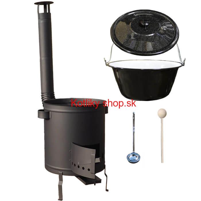 Smaltovaný kotlík 30 L (1,2 mm) + hrubostenná (1,5 mm) a žiaruvzdorná kotlina 45 PLUS 600