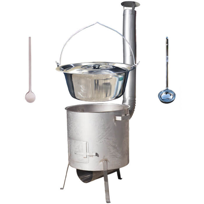 Nerezový kotlík 15 L (1,2 mm) INOX, zosilnená vysoká nerezová kotlina 36 cm KOMFORT