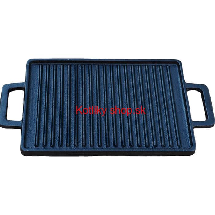 Liatinová grilovacia mini doska – obojstranná 28,5 x 14,5 cm