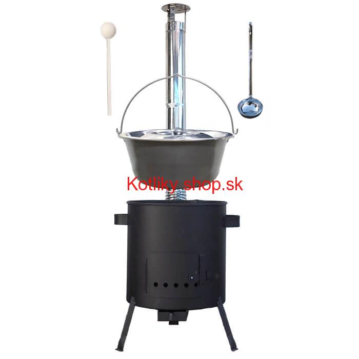 Železný kotlík 20 L (0,75 mm) + žiaruvzdorná kotlina (1 mm) 42 PLUS 600
