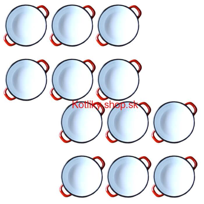 Súprava smaltovaných selských misiek 14 cm 12 ks