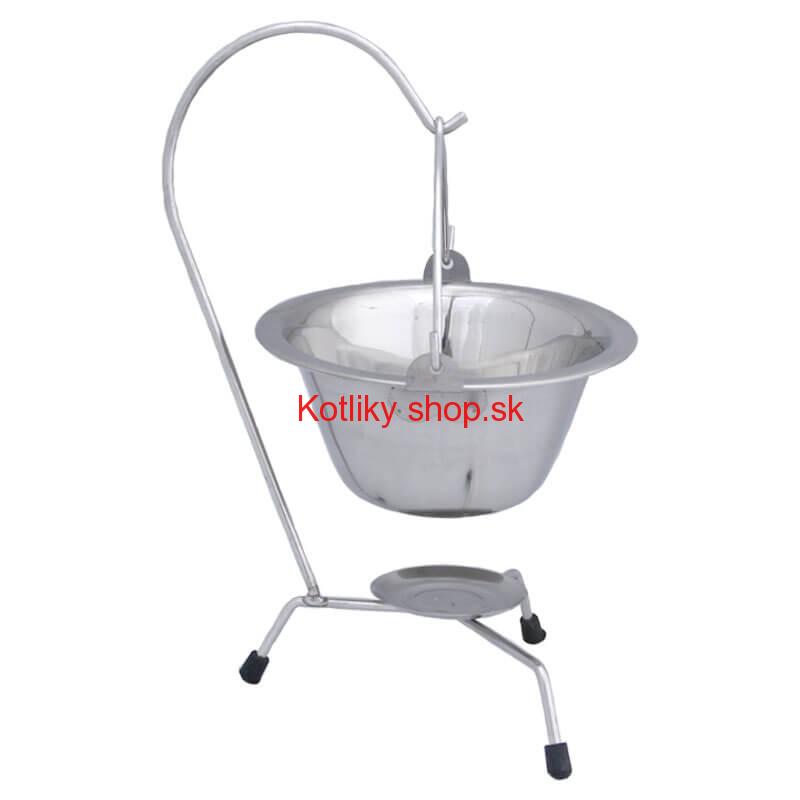 Servírovací kotlík na guláš nerezový 0,8 l + stojan