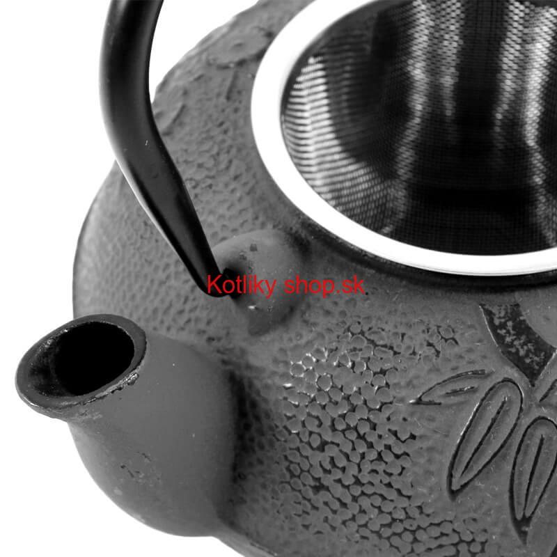 Liatinový čajník 600 ml šedý