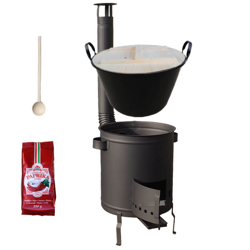 Smaltovaný kotol 100 L + hrubostenná kotlina 60 cm (1,5 mm) STRONG PLUS 600 + sladká paprika 250 g