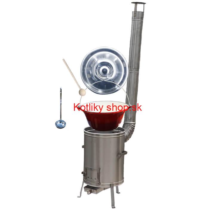 Liatinový kotlík so smaltovanou úpravou 10,8 L + Nerezová kotlina 33 LUX