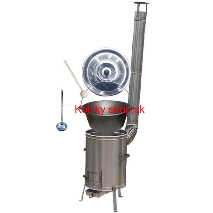 Liatinový kotlík bez povrchovej úpravy 10,8 L + Nerezová kotlina 33 LUX