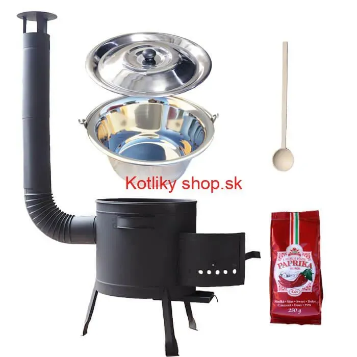 Nerezový kotlík 22 L (0,8 mm) INOX + hrubostenná (1,5 mm) žiaruvzdorná kotlina BALKY STRONG 42 PLUS 600