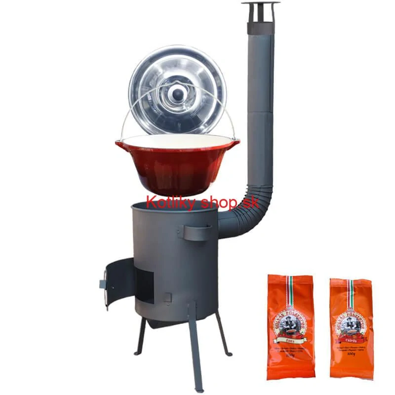 Liatinový kotlík so smaltovanou úpravou 22 L + žiaruvzdorná kotlina 42 PLUS 600 4 MM + paprikové korenie na guláš - MIX 100 g