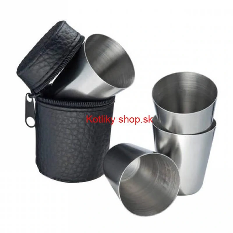 Turistické poháre v puzdre 4 ks 20 ml