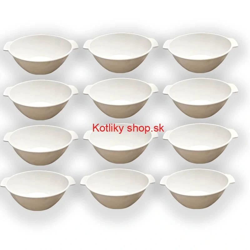 Sada 12 ks: Plastová miska na fajnový kotlíkový guláš a polievky – 500 ml