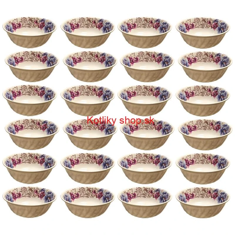 Plastová miska s kvetinovým vzorom (750 ml) – teraz v sade 24 kusov!