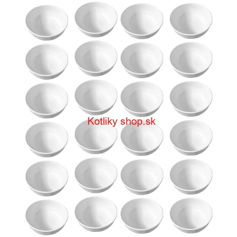 Set 24 ks: Prémiové biele misky s kamennou štruktúrou (750 ml)