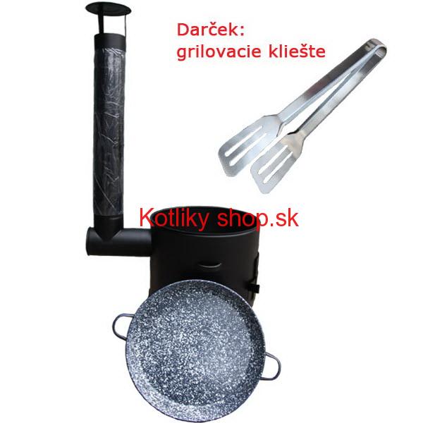 Grilovacia panvica s uškami + kotlina 39 cm