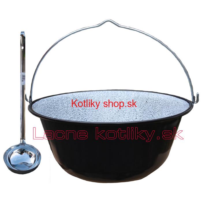 Smaltovaný kotlík 16 L + antikórová naberačka