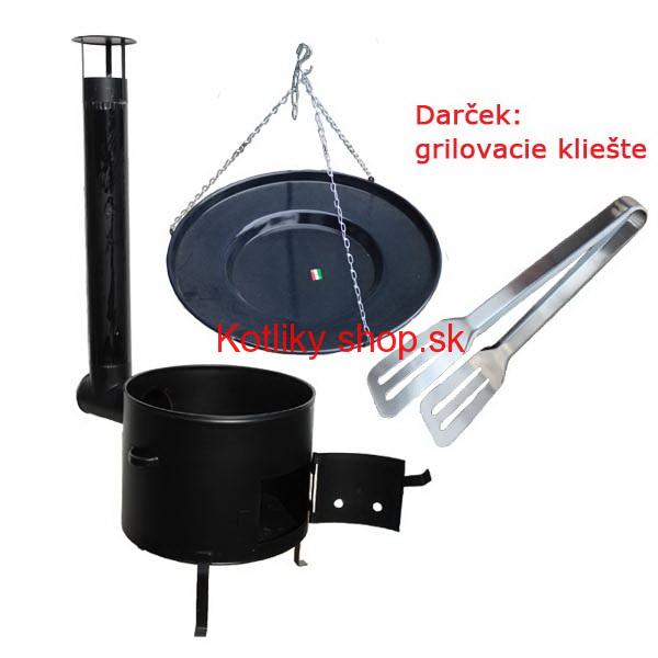 Grilovacia panvica s retiazkou + kotlina 39 cm