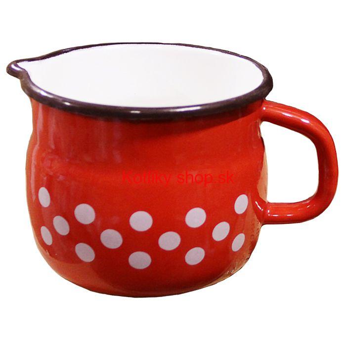 Smaltovaný hrnček s výlevkou 1 L
