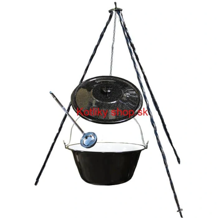 Smaltovaný kotlík 8 L + pokrievka + stojan